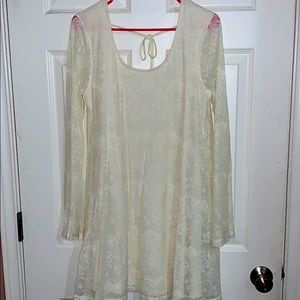 Laced long sleeve dress